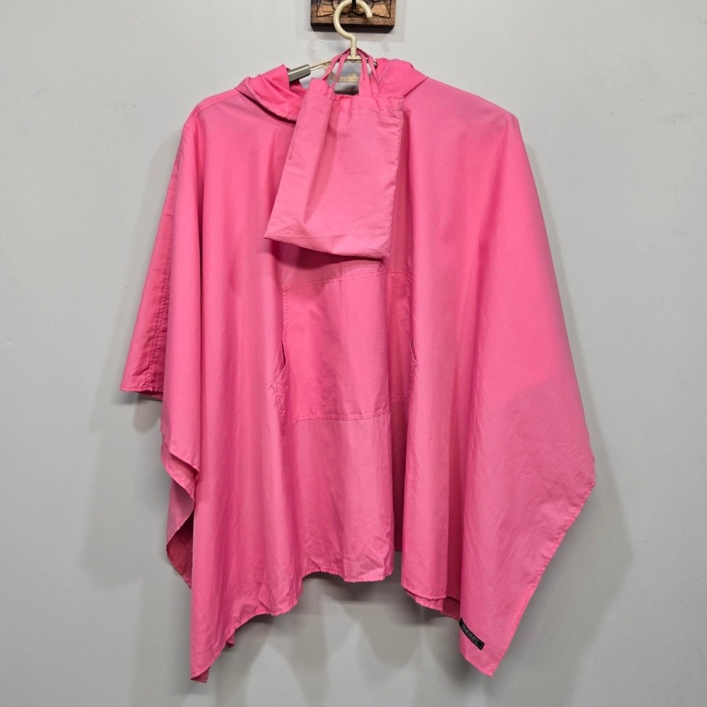 Vintage Harolds Rain Poncho OS Pink Packable Hooded Gorpcore Barbiecore Festival